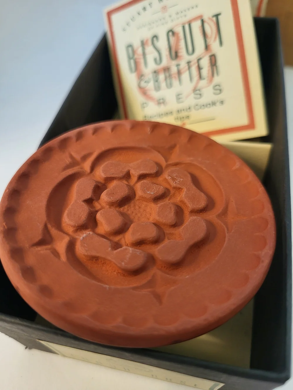 Vintage Stewart Houghten England Biscuit & Butter Press Tudor Rose